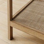 Nathan James Hayes Solid Wood Nightstand with Glass Top