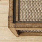 Nathan James Hayes Solid Wood Nightstand with Glass Top