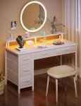 Seventable 47" Computer Desk with Power & LED