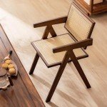 Set of 2 Modern Rattan Accent Chairs