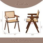 Set of 2 Modern Rattan Accent Chairs