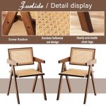 Set of 2 Modern Rattan Accent Chairs