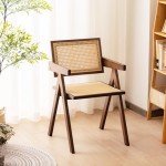 Set of 2 Modern Rattan Accent Chairs