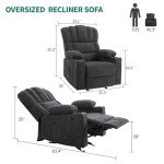 YITAHOME Oversized Rocker Recliner with Massage & Heat