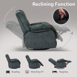 Swivel Rocker Recliner Chair with Massage & Heat