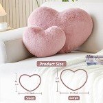 Soft Dusty Pink Heart Shaped Throw Pillow