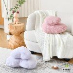 Soft Dusty Pink Heart Shaped Throw Pillow