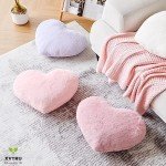 Soft Dusty Pink Heart Shaped Throw Pillow