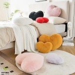 Soft Dusty Pink Heart Shaped Throw Pillow