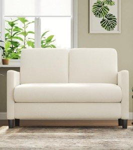 Beige Loveseat Sofa - Cozy, Easy Setup Couch
