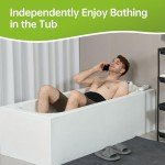 Electric Lift Shower Chair with Swivel and Non-Slip