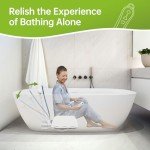 Electric Lift Shower Chair with Swivel and Non-Slip