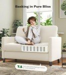 Beige Loveseat Sofa - Cozy, Easy Setup Couch