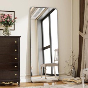 BEAUTYPEAK Black Full Length Floor Mirror, 56"x21