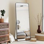 BEAUTYPEAK Black Full Length Floor Mirror, 56"x21