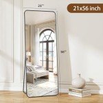 BEAUTYPEAK Black Full Length Floor Mirror, 56"x21