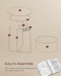 Modern Round Side Table with Charging Station