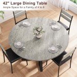 Jocoevol 42-Inch Round Dining Table for 4