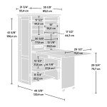 Soft White Craft & Sewing Storage Armoire