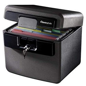Fireproof Waterproof Safe with Key Lock 14.3" x 15.5