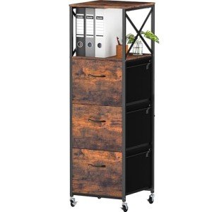 Rustic 3-Drawer File Cabinet for Home Office