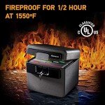 Fireproof Waterproof Safe with Key Lock 14.3" x 15.5