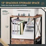 Rustic 3-Drawer File Cabinet for Home Office