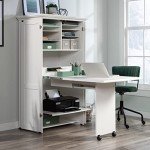Soft White Craft & Sewing Storage Armoire