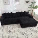Modern L-Shaped Sectional Sofa with Chaise and Pillows