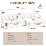Modern L-Shaped Sectional Sofa with Chaise and Pillows