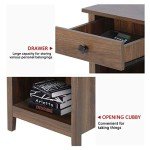 Set of 2 Wooden Nightstands with Drawers