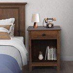 Set of 2 Wooden Nightstands with Drawers