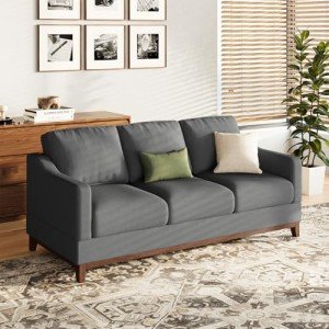 Comfy Dark Grey 3-Seater Sofa Couch