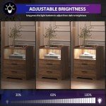 LED Nightstand with Charging Station and RGB Lights