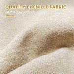 Beige 60" Comfy Chenille Sofa Couch with Storage