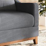 Comfy Dark Grey 3-Seater Sofa Couch