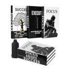 Motivational Black & White Decorative Book Set