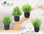 4-Pack Small Faux Plants for Home & Office