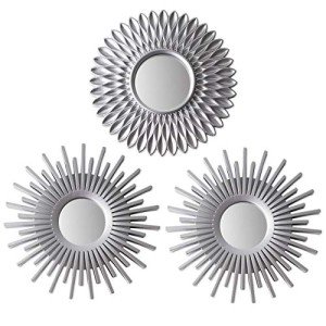 Set of 3 Silver Round Wall Mirrors
