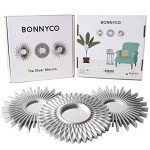 Set of 3 Silver Round Wall Mirrors