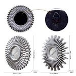 Set of 3 Silver Round Wall Mirrors