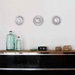 Set of 3 Silver Round Wall Mirrors