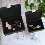 HofferRuffer Black Faux Leather Jewelry Box Set