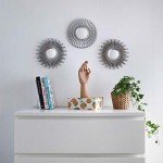 Set of 3 Silver Round Wall Mirrors