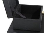 HofferRuffer Black Faux Leather Jewelry Box Set