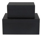 HofferRuffer Black Faux Leather Jewelry Box Set