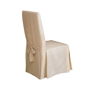 Cotton Relaxed Fit Dining Chair Slipcover - Natural