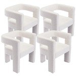 Set of 4 Modern Upholstered Dining Chairs
