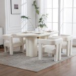 Set of 4 Modern Upholstered Dining Chairs