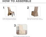 Cotton Relaxed Fit Dining Chair Slipcover - Natural